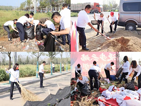 霍邱项目开展“卫生大扫除，，党员我先行”主题活动